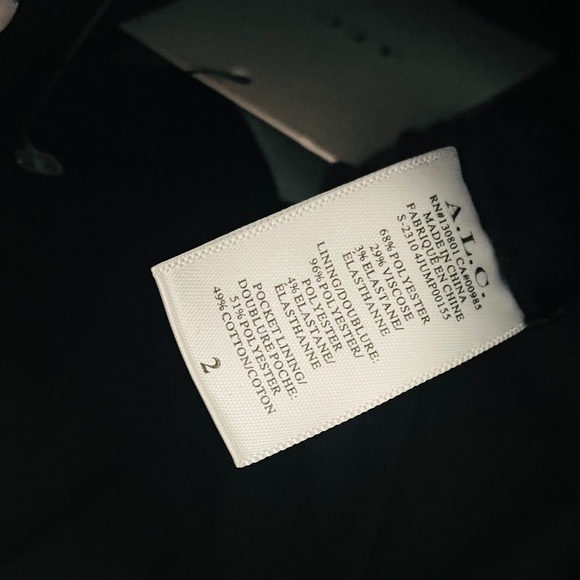 ALC Strapless Apron Front Black Tailored Belted Widish Leg Jumpsuit - Picture 11 of 16